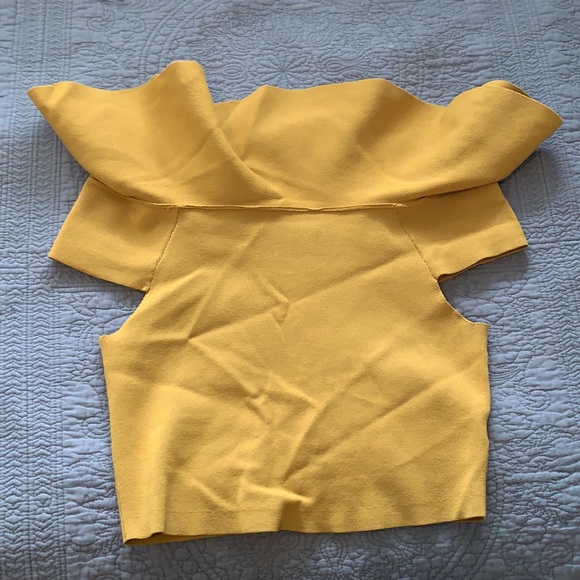 Babaton Aritzia- Knit off shoulder crop - Picture 2 of 2